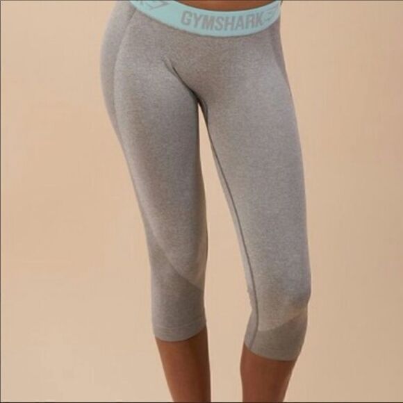 Gymshark Flex Crop Legging Light Gray - Picture 1 of 8
